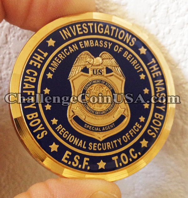 Cairo Egypt US Department Of State American Embassy challenge coin 2" A 91