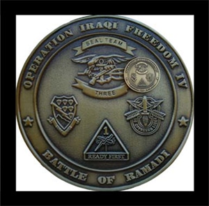 Navy SEAL memorial coin wall plaque