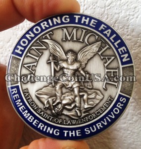 Police coin Saint Michael