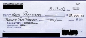 police fundraising check