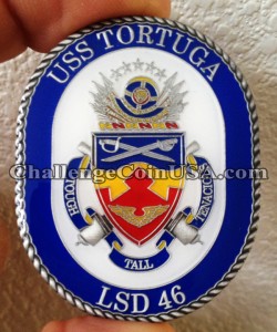 USS Tortuga LSD 46 Challenge Coin