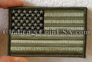 U.S.A flag patch in green