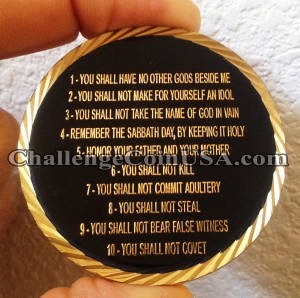 Ten Commandments Challenge Coin