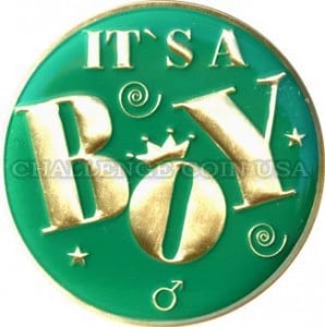 its a boy challenge coin