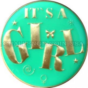 baby girl challenge coin