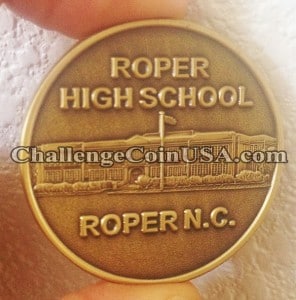 Roper high school challenge coin
