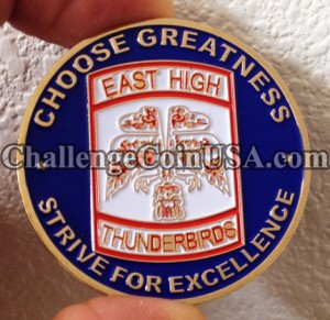 East High Thunderbirds High school Challenge Coin