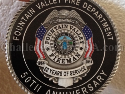 Fountain Valley Fire Challenge Coin