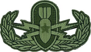 uniform eod senior camo green patch