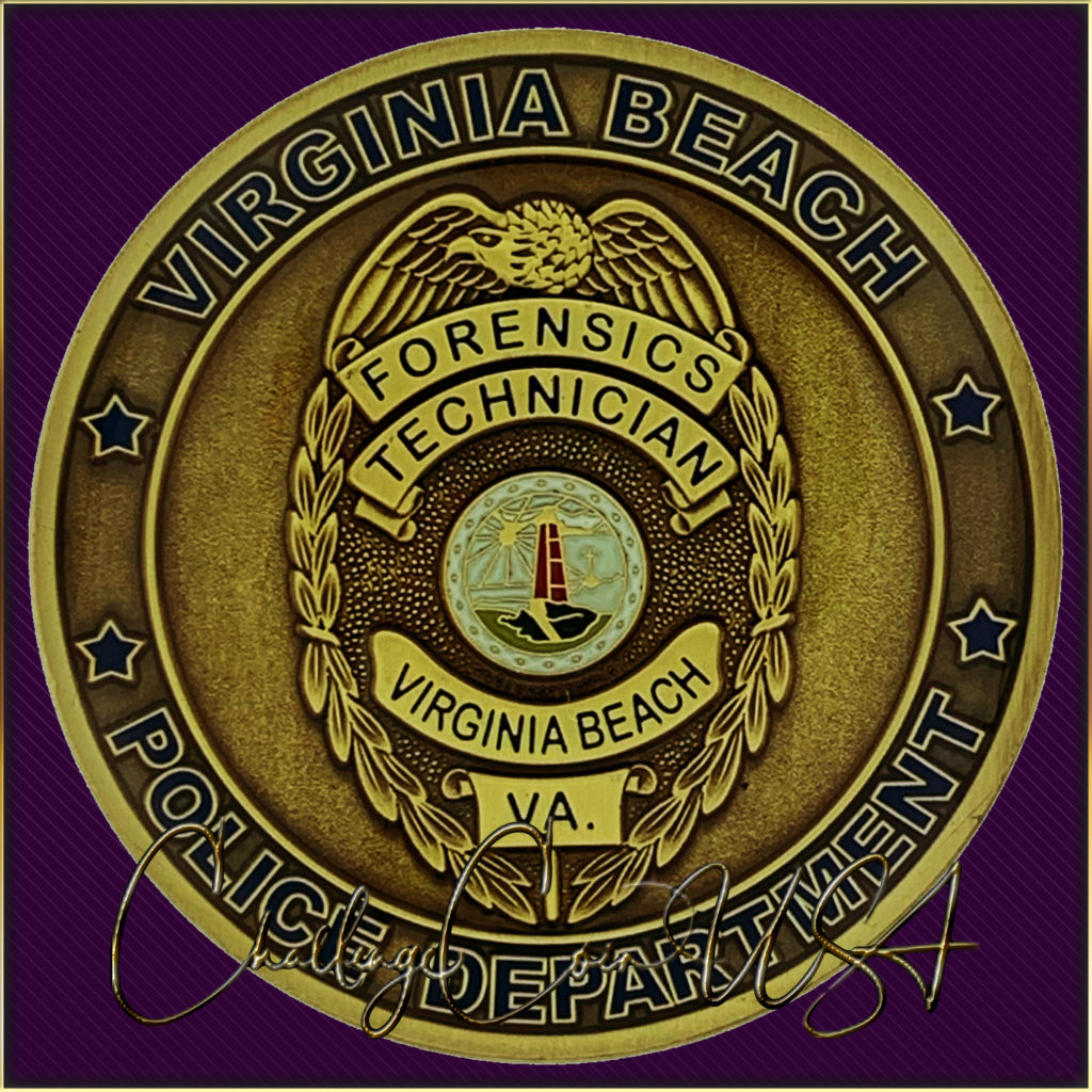 ChallengeCoinUSA Virginia Beach Police Department Forensics Challenge Coin