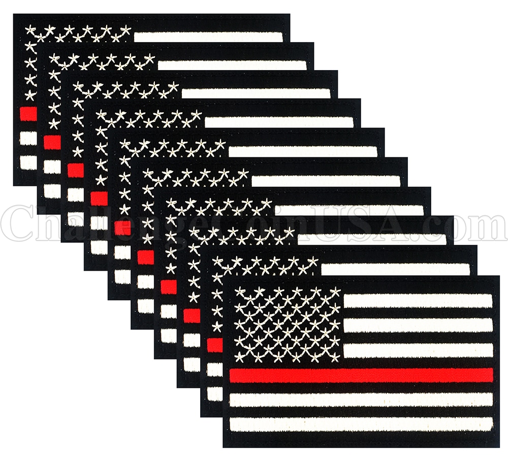 ChallengeCoinUSA Flag - Thin Gray Line Flag Patch. For your patch project  call 928.202.0992