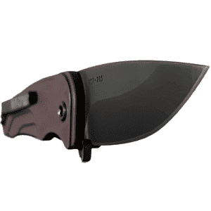 Red Medford Knife Smooth Criminal. Black handle, stainless steel blade.