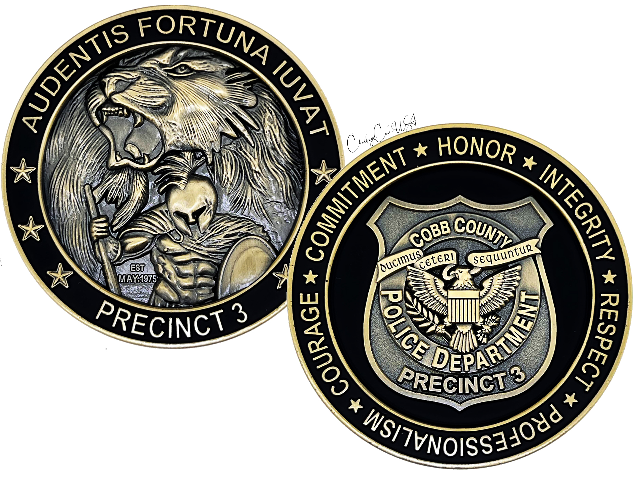 Cobb County Police 3rd Precinct Official Challenge Coin | GA Law - Image 9