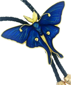 Blue Moth Bolo Ties by Challenge Coin USA
