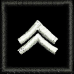 Embroidered Collar Rank Corporal 1 x 1