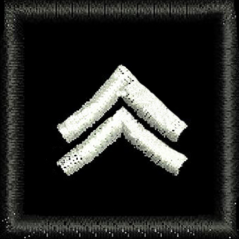 Embroidered Collar Rank Corporal 1 x 1
