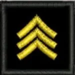 Embroidered Collar Rank Sgt 1 x 1