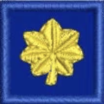 Embroidered Collar Rank Major 1 x 1