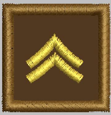 Embroidered Collar Rank Corporal 1 x 1 - Image 3