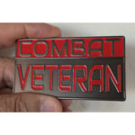 Combat Veteran Car Emblem | Military Badge Decal | Veteran Gift